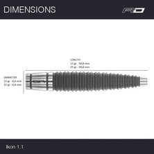 Red Dragon Ikon 1.1 % 85 Tungsten Çelik Uçlu Dart Oku