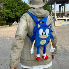 Shivering Sonic Peluş Çanta Süper Sonic Fare Kirpi Çocuk Oyuncak Sırt Çantası (Yurt Dışından)