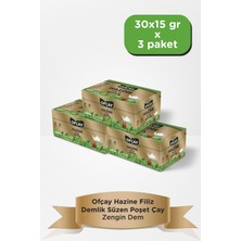 Ofçay Hazine Zengindem Demlik Poşet Çay 30 x 15 gr x 3 Paket