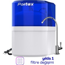 Portex Pompalı 15 Aşamalı Su Kaçak Sensörlü Nsf Onaylı Çelik Su Tanklı Su Arıtma Cihazı