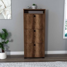 Just Home Rina Raflı Kapak Ayakkabılık - Barok Ceviz