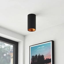 10 x 6 cm Metal Kasa 7 Watt Beyaz Işık GU10 Duy Sıva Üstü Tavan Armatürü Modern Metal Tavan Aplik