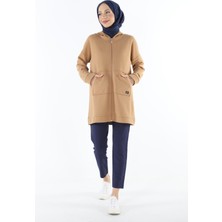 1929_Fermuarlı Tesettür Sweatshirt