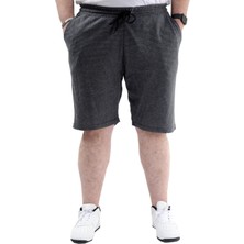 ModeXL  Büyük Beden Erkek Cepli Şort Waffle 23498 Antramelanj