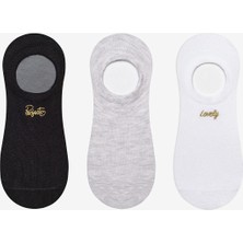 Penti Lovely 3lü Açık Gri Beyaz Sneaker Çorap