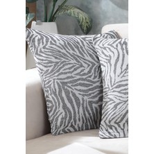 Zebra 2'li Kırlent Kılıfı 45X45 Fermuarlı