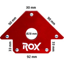 Rox 0072 Manyetik Açılı Kaynak Tutucu Mıknatıs Gönye 22 kg