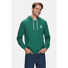Ucla NEVADA Yeşil Kapüşonlu Pamuklu Baskılı Standard Fit Erkek Sweatshirt