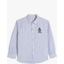 Koton Mavi Uzun Kollu Gömlek Erkek Çocuk İçin Klasik Yaka Regular Fit Günlük Stil