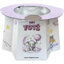 Ukapack Baby Toti Katlanabilir Portatif Seyahat Lazımlık Pembe