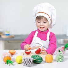 Yopue Çocuklar Için Ahşap Manyetik Kesme Meyve Oyuncak Mutfak Oyuncak (Yurt Dışından)