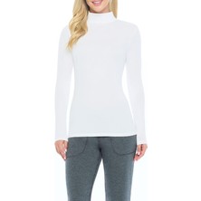 Oceans Butik Beyaz Yarım Balıkçı Atlet Boy Body Darkalıp Interlok Penye Kumaş Tesettür Uzun Atlet