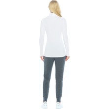 Oceans Butik Beyaz Yarım Balıkçı Atlet Boy Body Darkalıp Interlok Penye Kumaş Tesettür Uzun Atlet