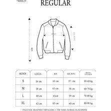 Blacktree Unisex Uzun Kol Baskılı Bomber Ceket - Siyah