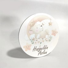 Renklime 6 cm Bebek Hediyelik Magnet Ahşap Üzeri Uv Baskı 20 Adet