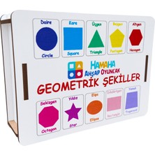 Hamaha Eğitici Ahşap Oyuncak | Geometrik Şekillerle Zihinsel Becerileri Geliştiren Ahşap Denkleştirme Blokları | 20 Parça Kutulu Eğitici Oyuncak