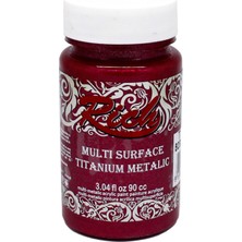 Rich Bordo 2548 Multi Surface Titanium Metalik Boya 90 cc Hobi ve Craft İşleri İçin Uygun
