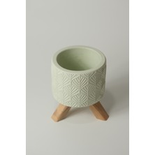 Dekoratif Beton Saksı - Yaprak