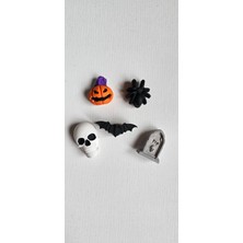 Miforde Halloween Cadılar Bayramı Magnet Buzdolabı Süsü Set _ Balkabagı, Kurukafa, Yarasa, Rıp, Örümcek