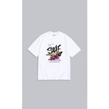 Oversize Self Control Baskılı Unisex T-Shirt
