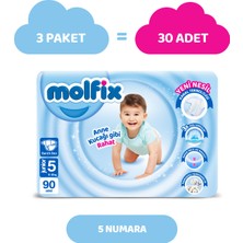 Molfix Bebek Bezi 5 Beden Junior Süper Fırsat Paketi 90 Adet