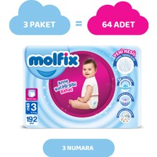 Molfix Pants Bebek Bezi 3 Beden Midi Aylık Fırsat Paketi 192 Adet