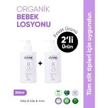 Clooe Organik Bebek Losyonu - 2’li Fırsat Paketi (Argan Yağı & Zeytinyağı, Yenidoğan Için Uygun)