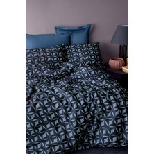 Issimo Mondo Blue Saten Nevresim Takımı Çift Kişilik