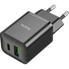 Hoco N28 Founder Tek Type-C 20W ve Tek Usb-A 18W Portlu Şarj Adaptörü