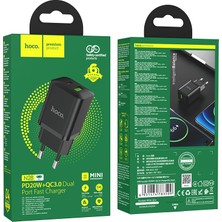 Hoco N28 Founder Tek Type-C 20W ve Tek Usb-A 18W Portlu Şarj Adaptörü