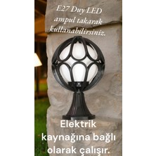 Full Reyon E27 Duylu Dekorati Set Üstü Armatür, Bahçe Duvar Aydınlatma Apliği,  38 x 25  cm  Bahçe Duvar Armatürü