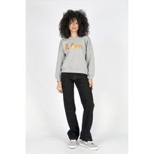 Lee Cooper Diana Yüksek Bel Normal Kesim Düz Paça %100 Pamuk Siyah Kadın Jean Pantolon