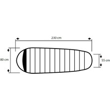 Trimm Festa -6'c Cibinlikli Ultralight Uyku Tulumu - 195R, Kırmızı