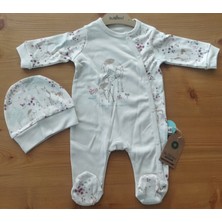 Organik Ceylan Baskılı Çıtçıtlı Bereli Patikli Tulum Zıbın