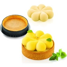 Silikomart Delikli Tart Kalıbı Kit Tarte Halkası Blossom Ø 70 mm