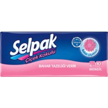 Selpak Çiçek Kokulu Mendil 10 x 4 Paket (40 Adet)