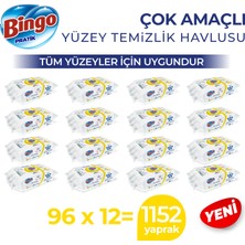 Bingo Pratik Yüzey Temizlik Havlusu Limon Kokulu 96X12 (1152 Yaprak)