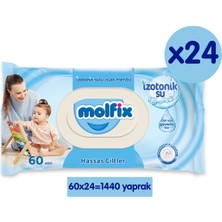 Molfix İzotonik Sulu Islak Mendil Hassas Ciltler 1440 Adet