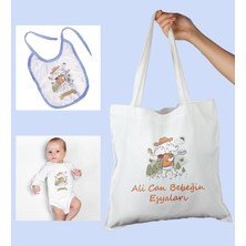 Ejoya Bebeklere Özel Çantasında Kişiye Özel Zıbın ve Önlük Bebek Hediye Seti 109989