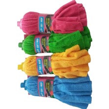Mediterian 5 Adet Mikrofiber Havlu Paspas Mop XL Yedek Uç Seti, Renkli, Yüksek Kalite