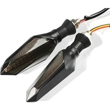 Streak Motosiklet LED Far Sinyal Mavi Sarı LED Işık Gösterge Sinyali Çift Renk Su Geçirmez