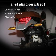 Streak Motosiklet LED Far Sinyal Mavi Sarı LED Işık Gösterge Sinyali Çift Renk Su Geçirmez