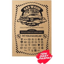 Kraft 120GR 250 Adet Oto Dikey Paspas Kağıdı - 35X50CM - Kalın Kağıt Baskılı
