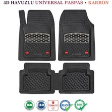 Universal Oto Paspası Kesilebilir 3D Havuzlu Safir Serisi Krom Gri