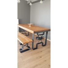 Deryawood Doğal Ahşap Yemek Masası 70x140 cm
