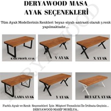 Deryawood Doğal Ahşap Yemek Masası 70x140 cm