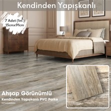 Technosmart 7ADET 15CM×91CM Kendinden Yapışkanlı Lvt Laminant Görünümlü Zemin Kaplama Mutfak Karo