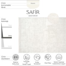 Cool Halı Safir 8610 Krem Halı Yolluk Oturma Odası Salon Halısı Kesme Antre Koridor Halısı Yatak odası halısı