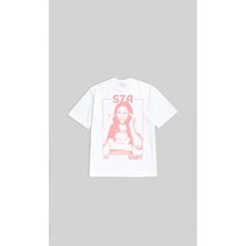 Oversize Sza Baskılı Unisex T-Shirt