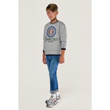 Swatsky Bg Store Erkek Çocuk Gri Melanj Sweatshirt
